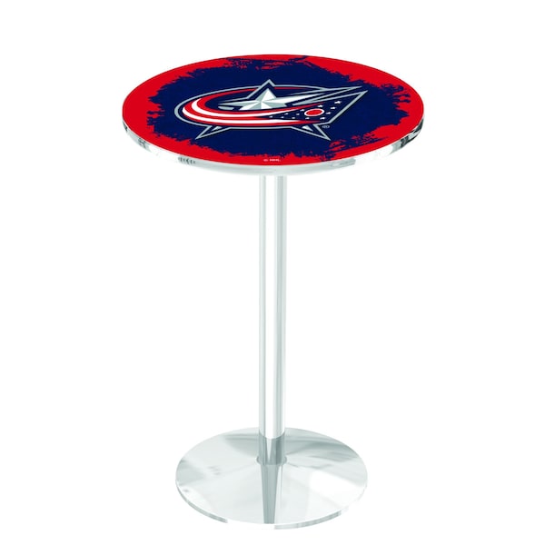 42" Chrome Columbus Blue Jackets Pub Table